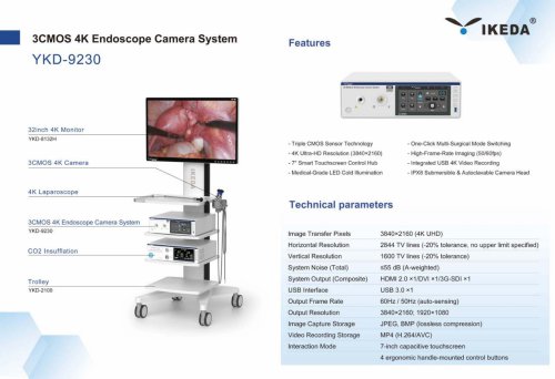IKEDA YKD-9230 3CMOS 4K  Endoscope Camera System