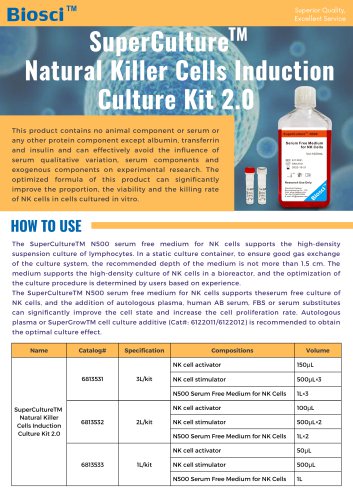 SuperCulture Natural Killer Cells Induction Culture Kit 2.0