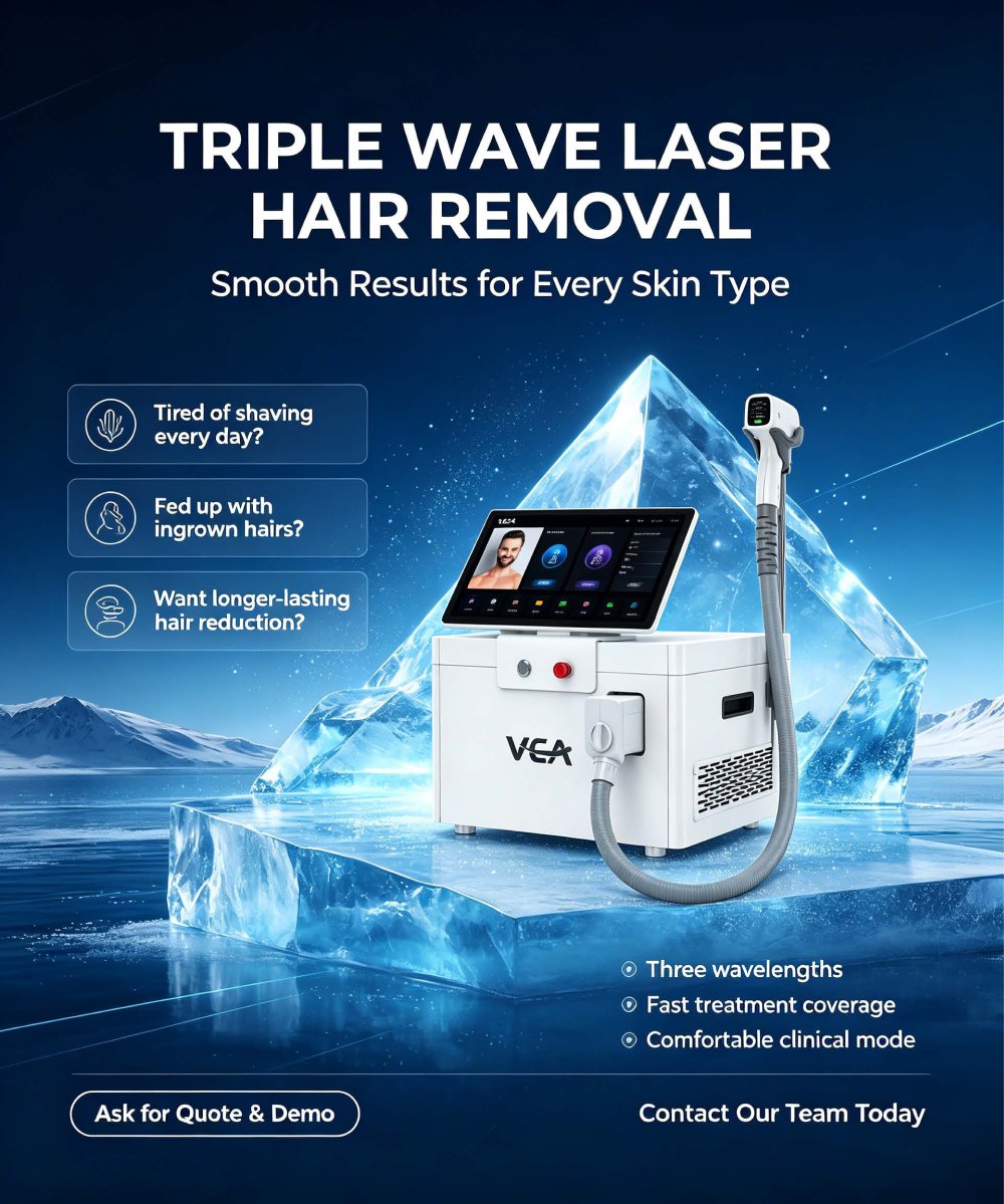 Portable 808nm Diode Laser Hair Removal (1200W) VNL-3 - Beijing VCA Laser