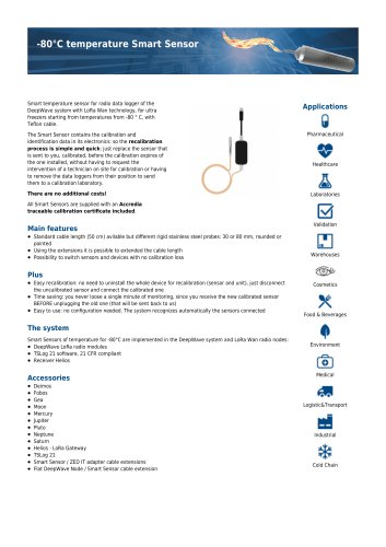 -80°C temperature Smart Sensor