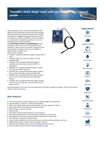 TempNFC RCEA (Rigid Case) with anti-tamper and external probe data sheet