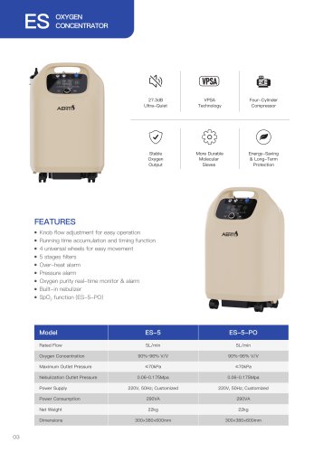 ES-5-PO VPSA Oxygen Concentrator