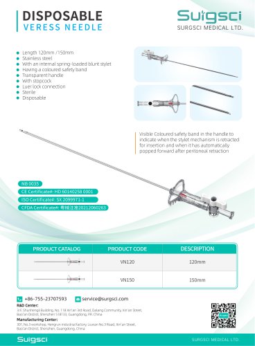 Surgsci-Disposable Veress Needle VN series