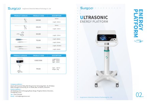 Surgsci- Ultrasonic Scalpel System - G600 Generator, Endoscopic Shears, Surgery Handpiece and Medical Trolley