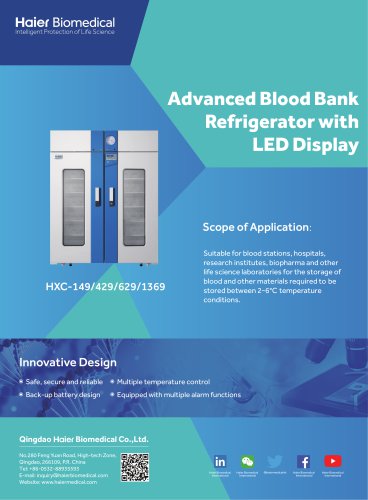 Advanced Blood Bank Refrigerator with LED Display