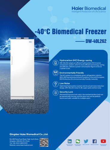 Biomedical Freezer DW-40L262