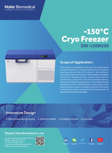 Cryo Freezer DW-150W209