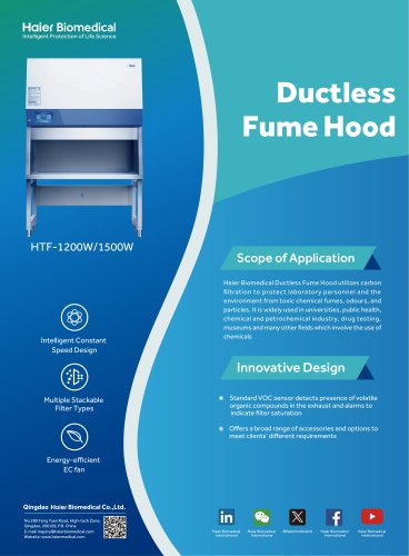 Ductless Fume Hood HTF-1200W/1500W