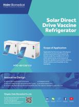 Haier Solar Direct Drive Vaccine Refrigerator HTC-40 110 112