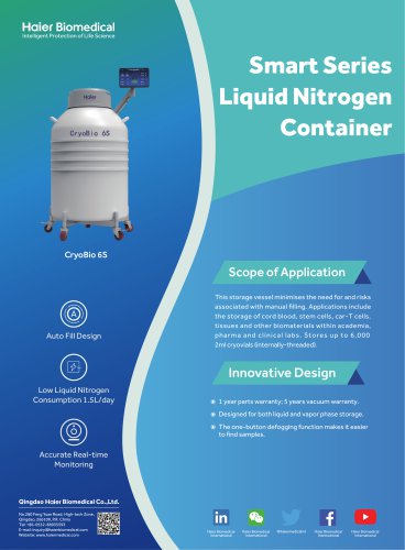 Smart Series Liquid Nitrogen Container CryoBio 6S