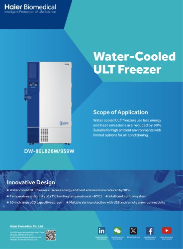 Water-Cooled ULT Freezer DW-86L828W 959W