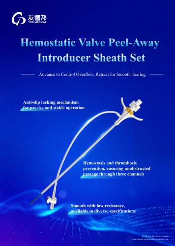 Hemostatic Valve Peel-Away Introducer Sheath Set