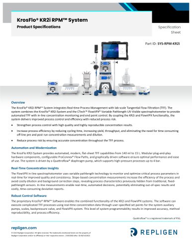 KrosFlo® KR2i RPM System Specification Sheet