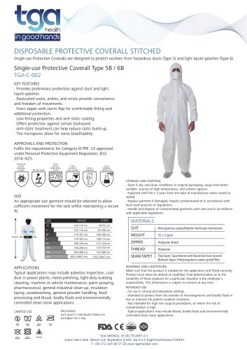 TGA-C-002 Protective Coverall Type 5B / 6B