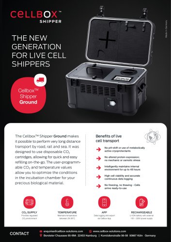 Cellbox Shipper Ground - Product Flyer