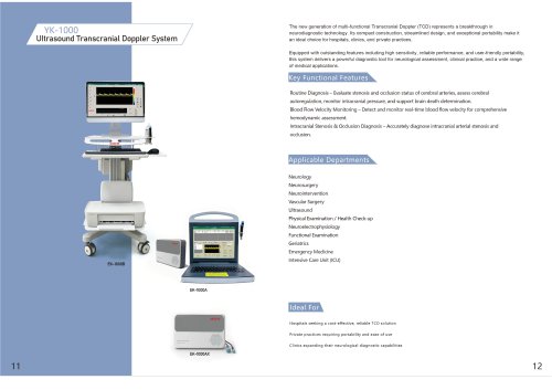 EK-1000 Ultrasound Transcranial Doppler System