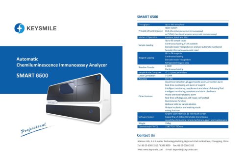 Smart 6500 CLIA Analyzer Brochure