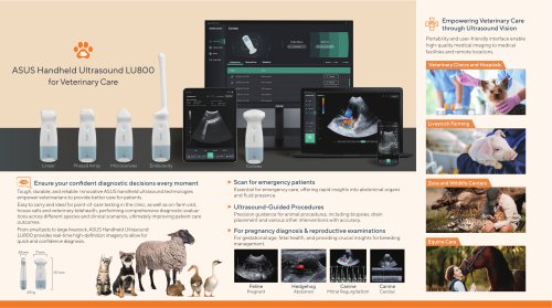 ASUS Handheld Ultrasound LU800 for Veterinary Care