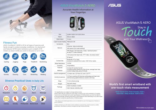 ASUS VivoWatch 5 AERO Health Tracker