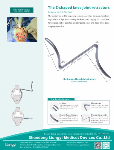 the Z-shaped knee joint retractors LYTKA