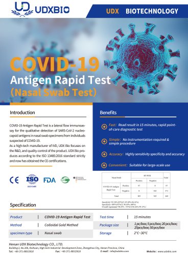 COVID-19 Antigen Rapid Test(Nasal Swab Test)