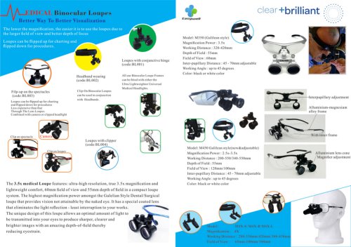 Binocular loupe with frames KS Series