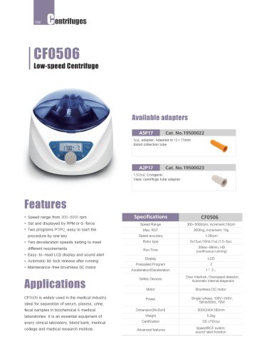 CF0506 Low-speed Centrifuge 6*15ml