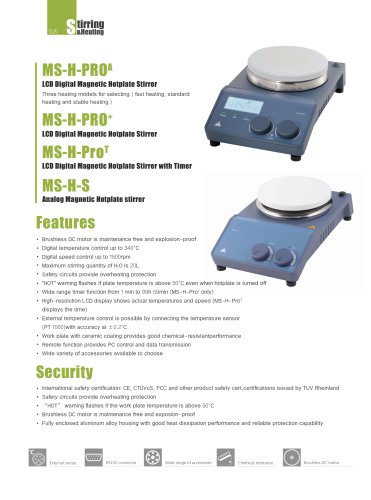 MS-H  LCD Digital Magnetic Hotplate Stirrer