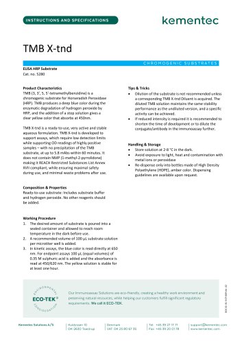 TMB X-tnd- Instructions & Specifications