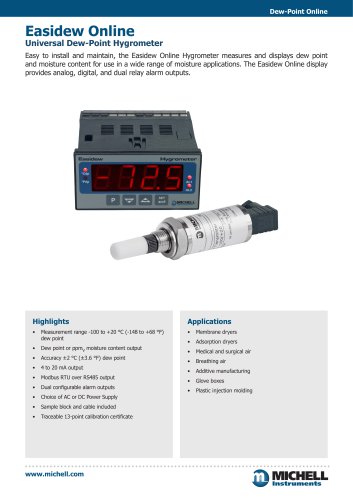 Easidew Online Universal Dew-Point Hygrometer