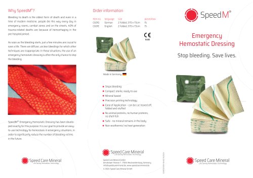 Emergency Hemostatic Dressing
