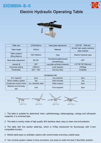 Suxin SXD8804-B-II operating table