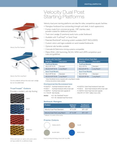 Velocity Dual Post Starting Platforms