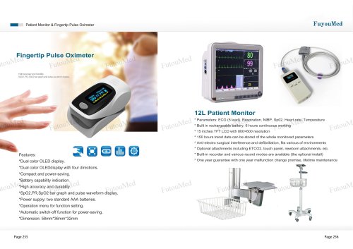 Patient Monitor &Fingertip Pulse Oximeter