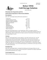 Instructions for Use : Belzer UW® Cold Storage Solution