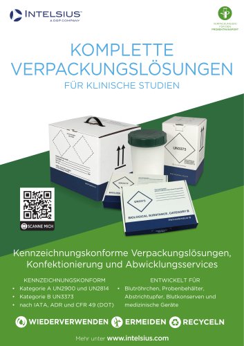 KOMPLETTE VERPACKUNGSLÖSUNGEN FÜR KLINISCHE STUDIEN