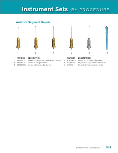 Anterior Segment Repair