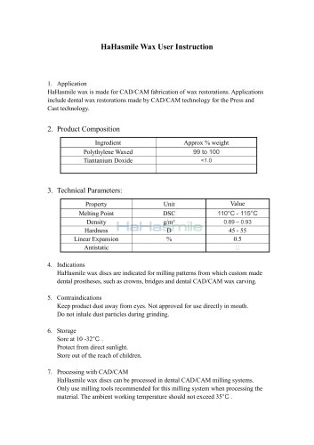 HaHasmile Wax User Instruction