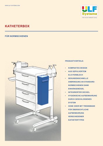 Geschlossenene Katheterbox für Absaugkatheter in 2 Breiten