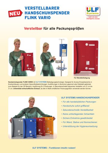 Handschuhspender FLINK VARIO (verstellbar in der Breite)