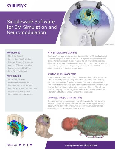 Simpleware Software for EM Simulation and Neuromodulation