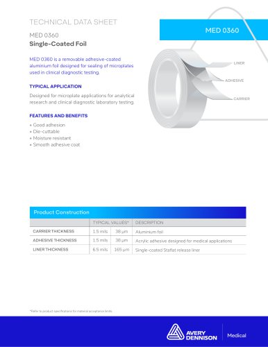 MED 0360  Single-Coated Foil