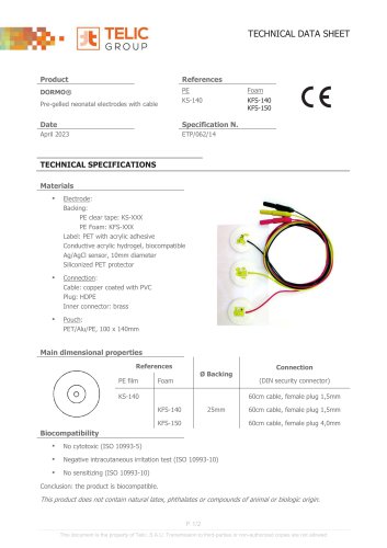 ECG electrodes for neonatal patients