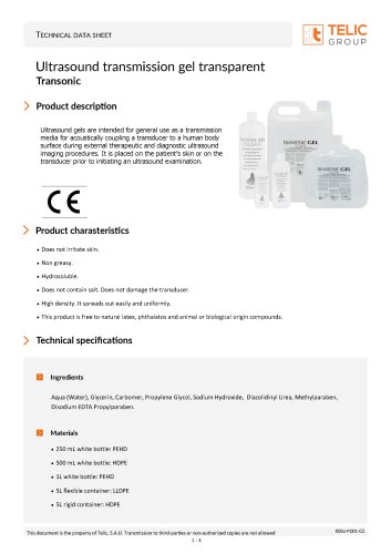 GC-15/5 Ultrasound transmission gel transparent