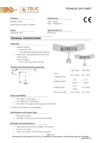 Nasal holder for gastric catheters