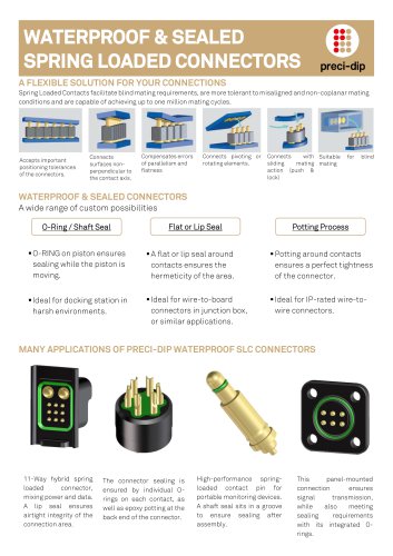 WATERPROOF & SEALED   SPRING LOADED CONNECTORS