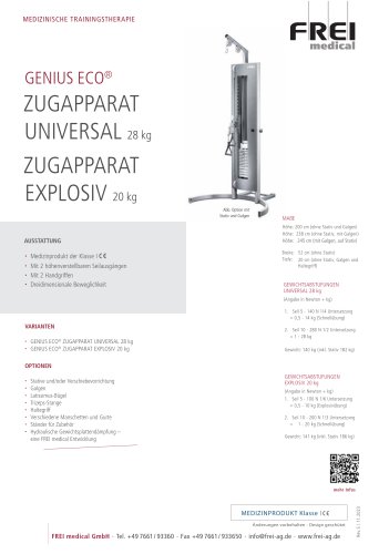 GENIUS ECO® ZUGAPPARAT UNIVERSAL 28 kg ZUGAPPARAT EXPLOSIV 20 kg