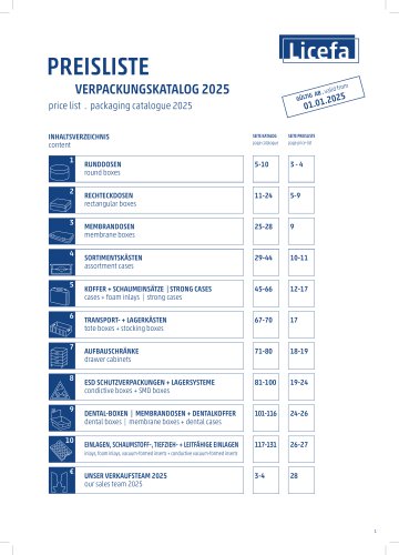 PREISLISTE VERPACKUNGSKATALOG 2025