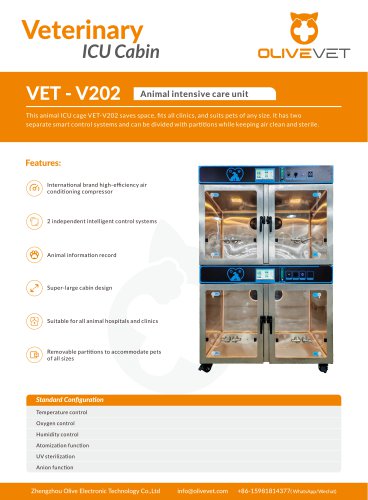 OliveVet Veterinary ICU Cabin VET-V202
