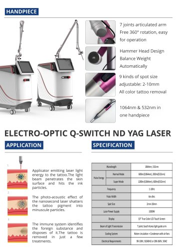 Stelle Laser-Q switched Nd Yag Laser Tattoo Removal Device-EQ1